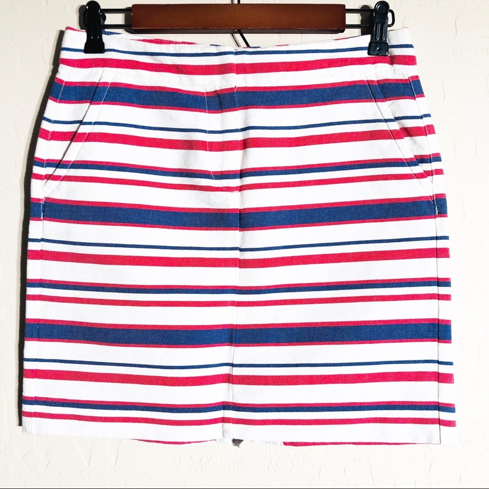 Tommy Hilfiger Patriotic Striped Midi Skirt 0
